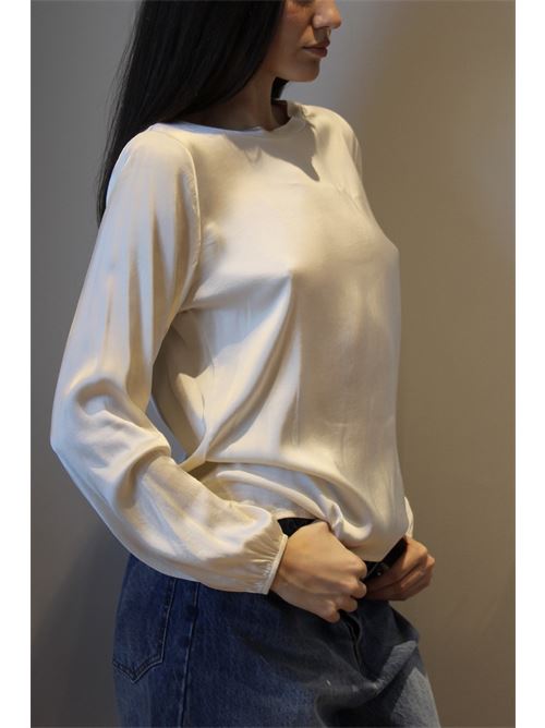 Blusa girocollo con polsino manica DIECI MINUTI | C424B1